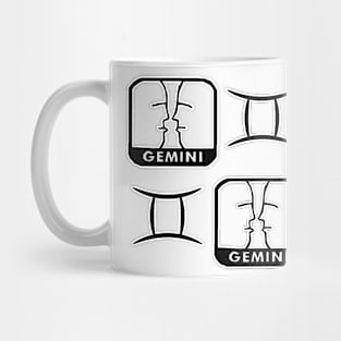 Gemini Birth Sign - Black Mug